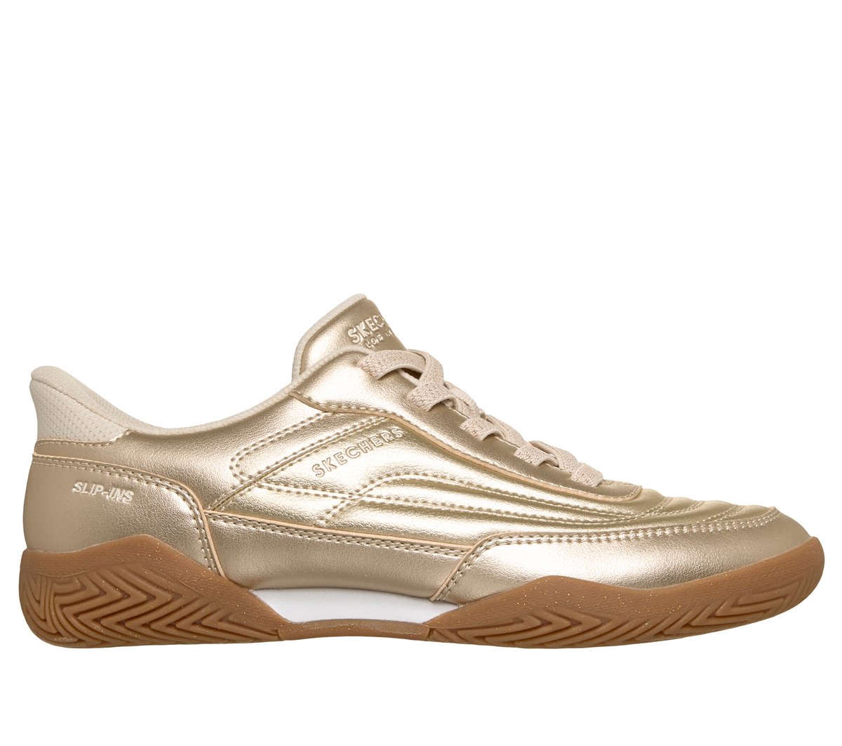 Skechers Women's Slip-ins: Zinger Evo - Off Tha Pitch Sneaker in Champagne, 5.5 | Synthetic/Textile