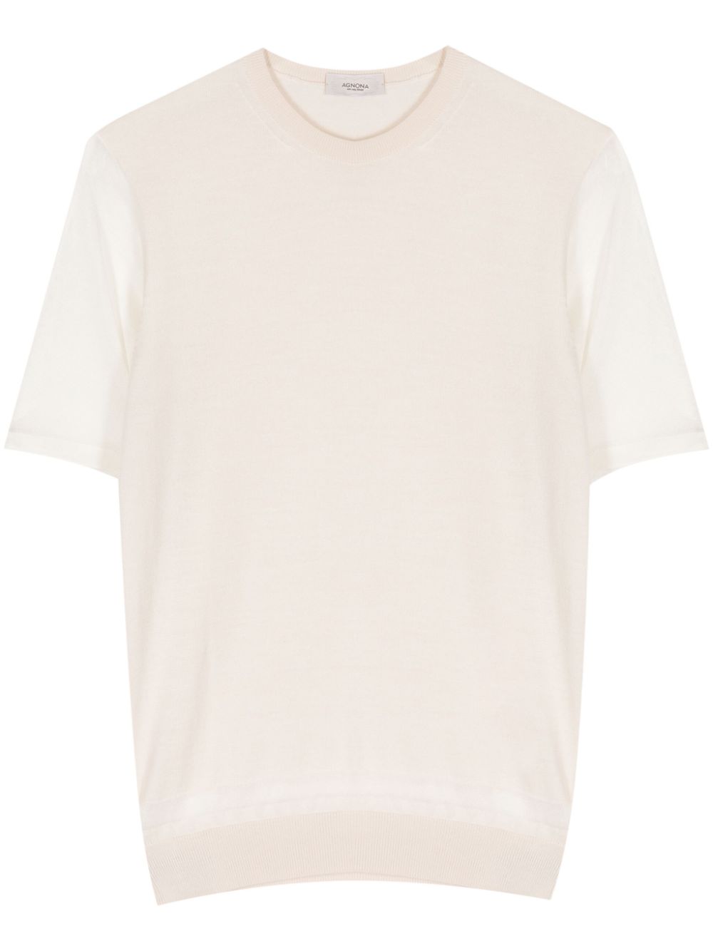Panelled cashmere-blend top - Neutrals