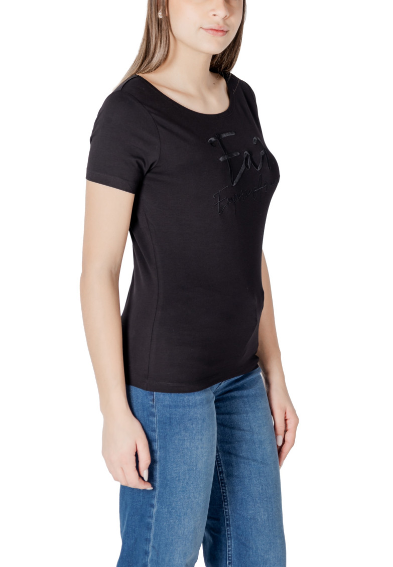 Black Logo Round Neck T-Shirt