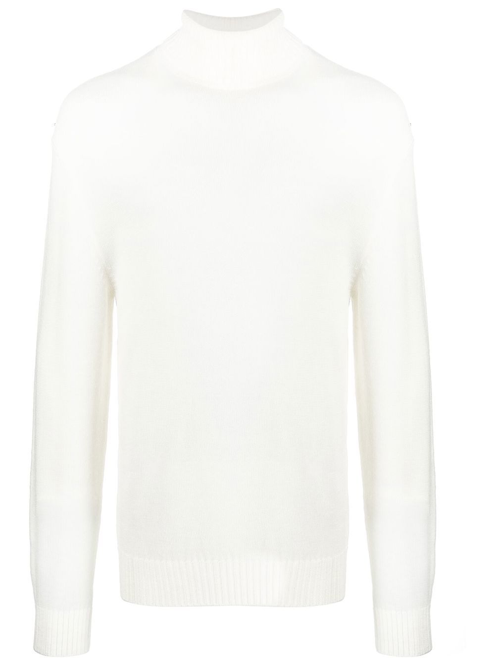 Roll neck knitted sweater - Neutrals