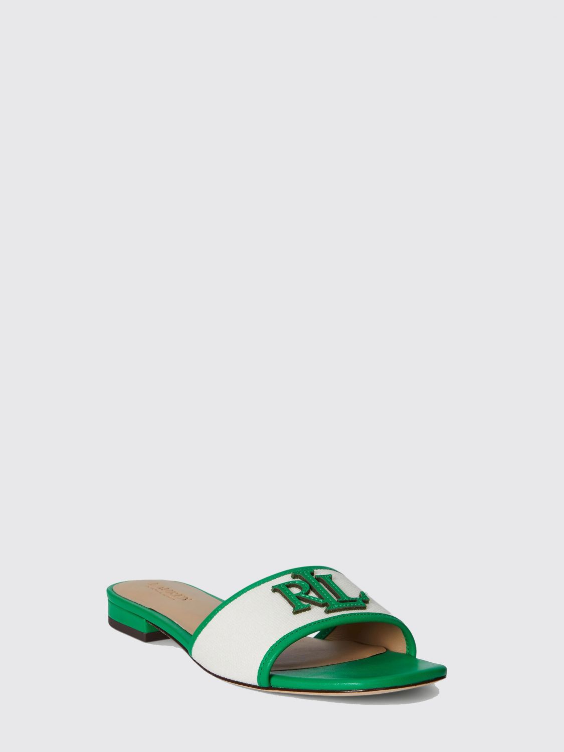 Heeled Sandal Woman color Green
