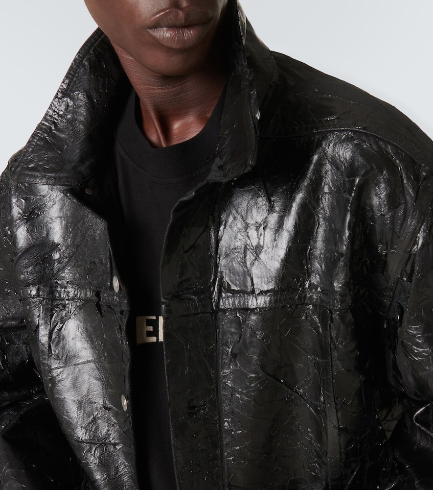 Coated denim jacket
