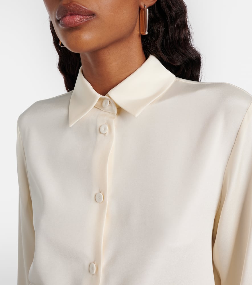 Voliera silk-blend cady shirt