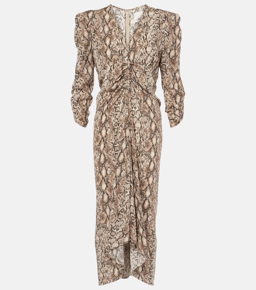 Albini printed silk-blend midi dress