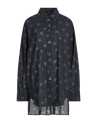Woman Shirt Navy Size S Cotton