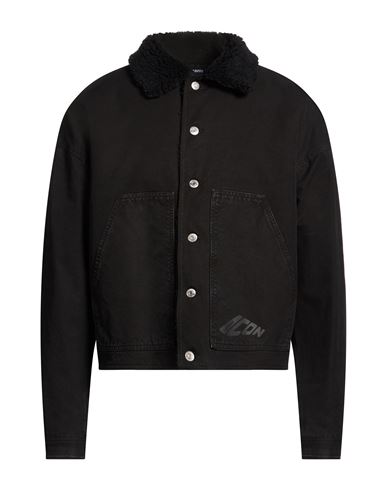 Man Jacket Black Size 40 Cotton, Polyester, Acrylic