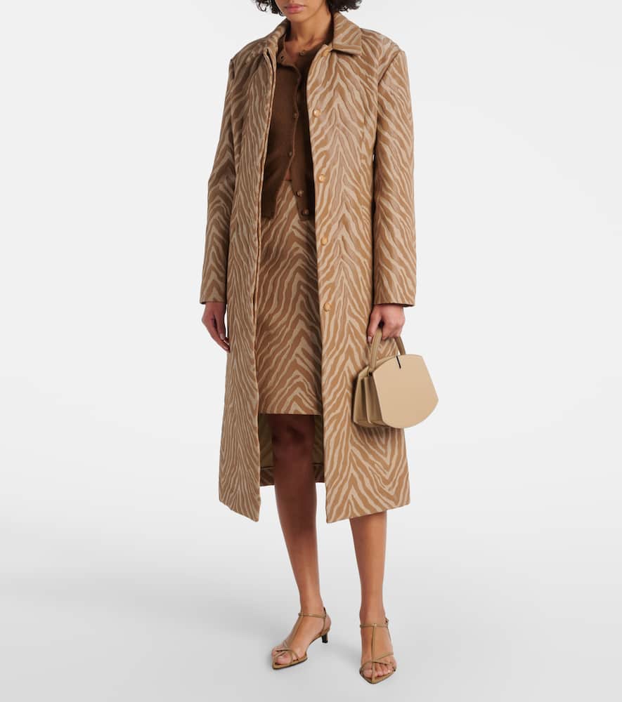 Mira cotton-blend jacquard coat