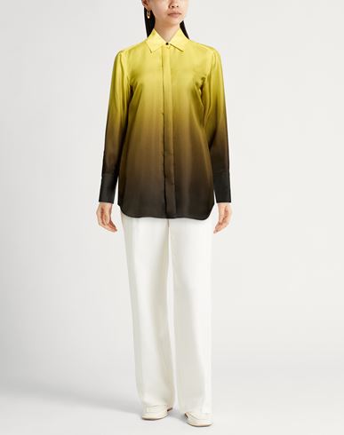 Woman Shirt Mustard Size 12 Silk