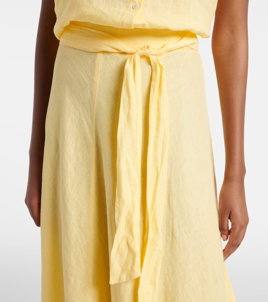 Malina linen midi skirt