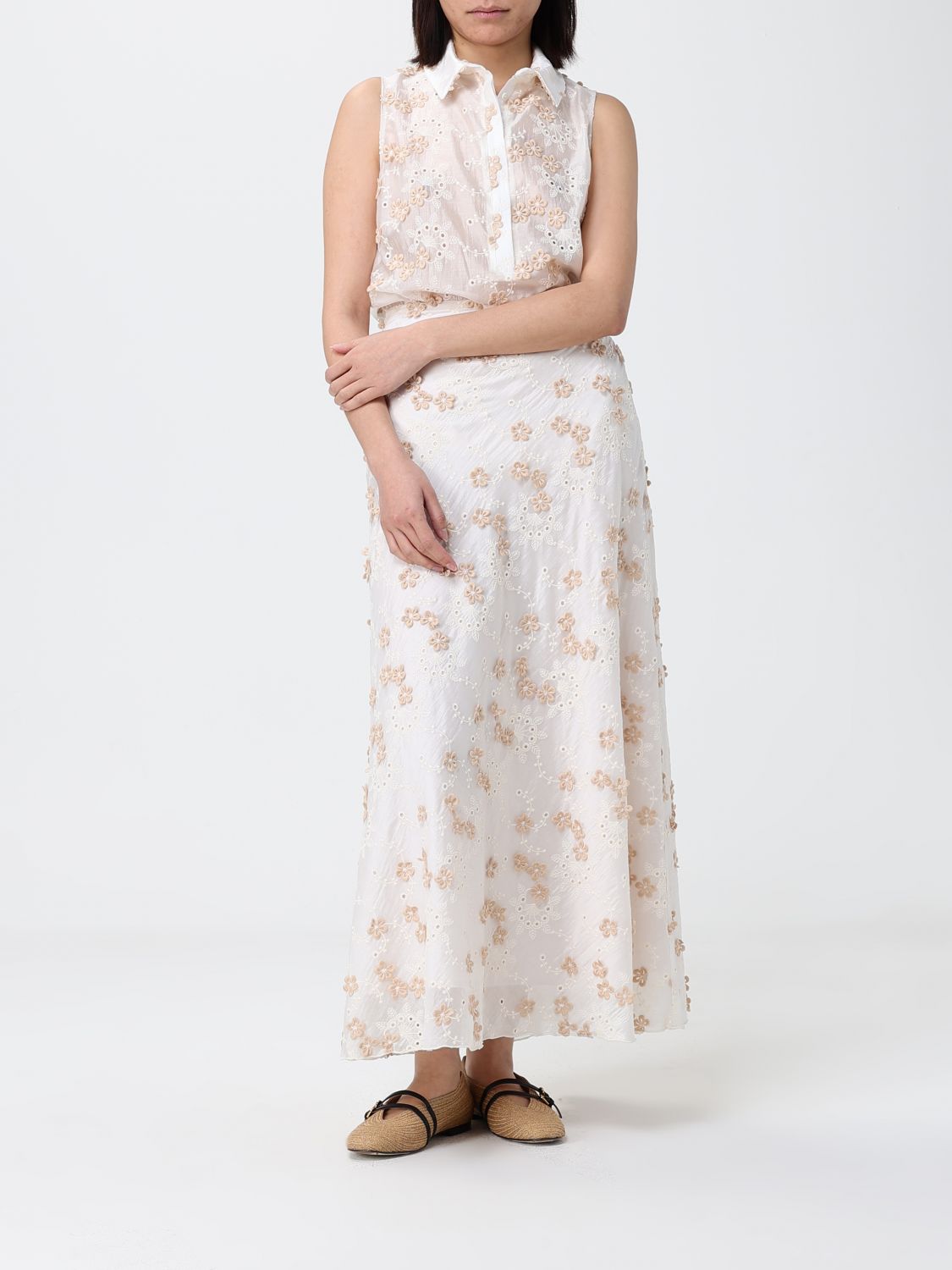 Skirt Woman color Beige