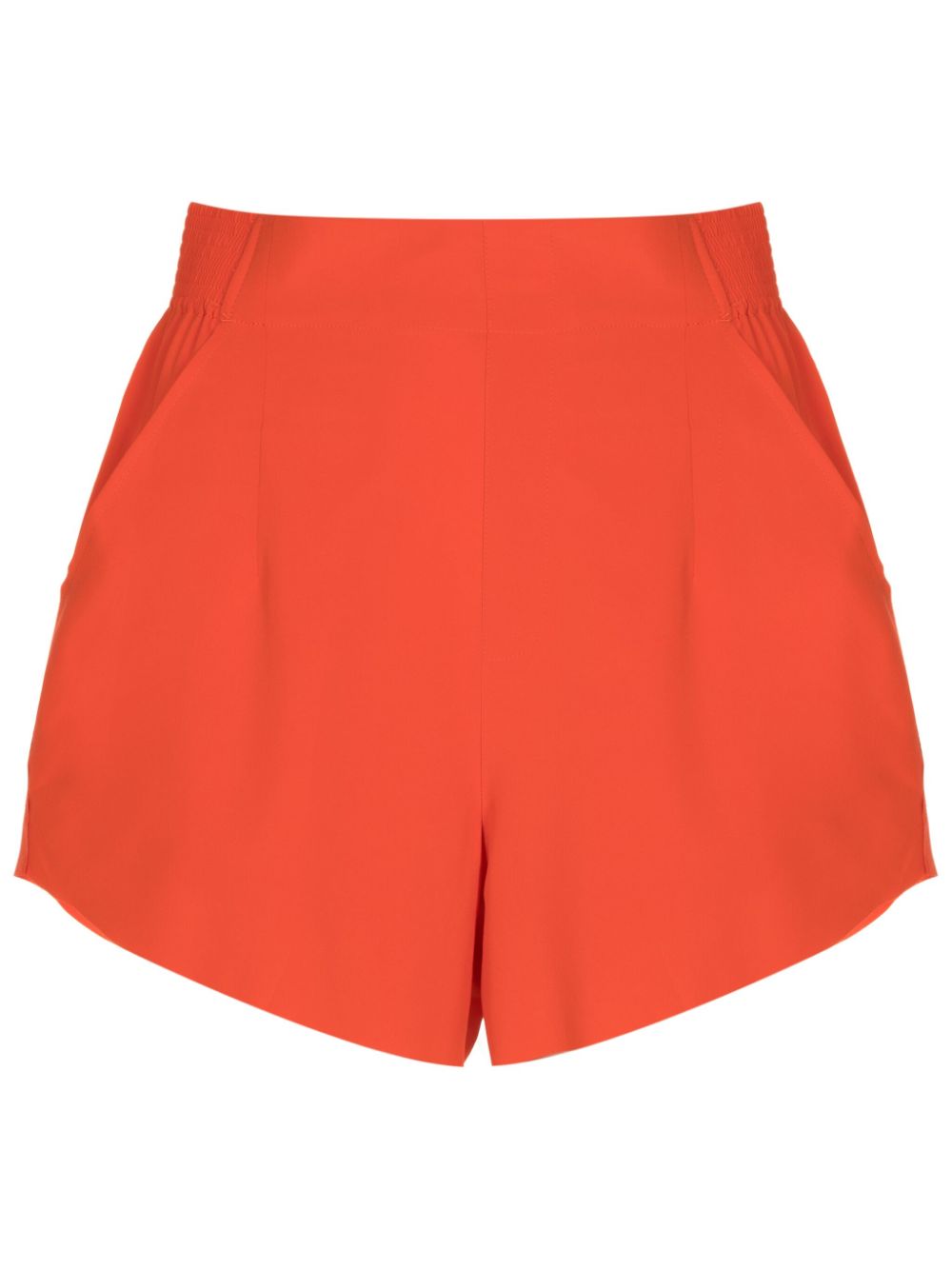 High-waisted A-line shorts - Orange