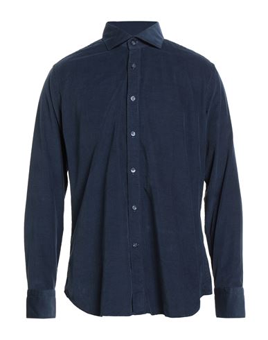 Man Shirt Midnight blue Size 15 Cotton