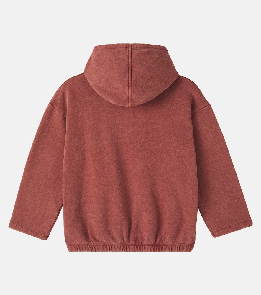 Logo cotton jersey hoodie