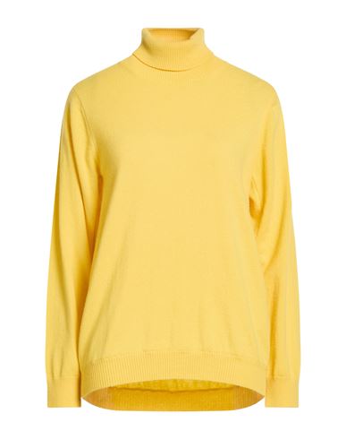 Woman Turtleneck Yellow Size 1 Merino Wool, Cashmere