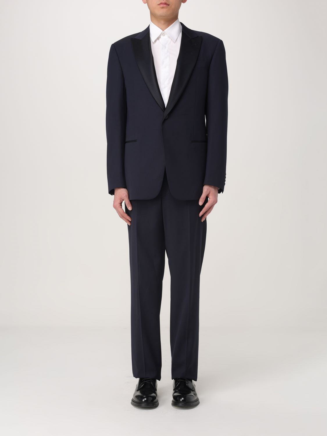 Single-breasted virgin wool suit - Black