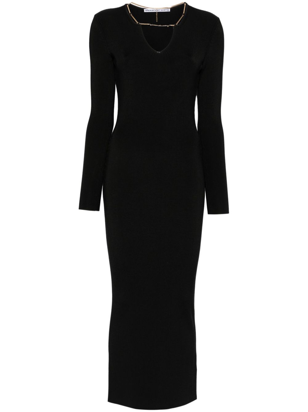 Plate chain-detailed maxi dress - Black