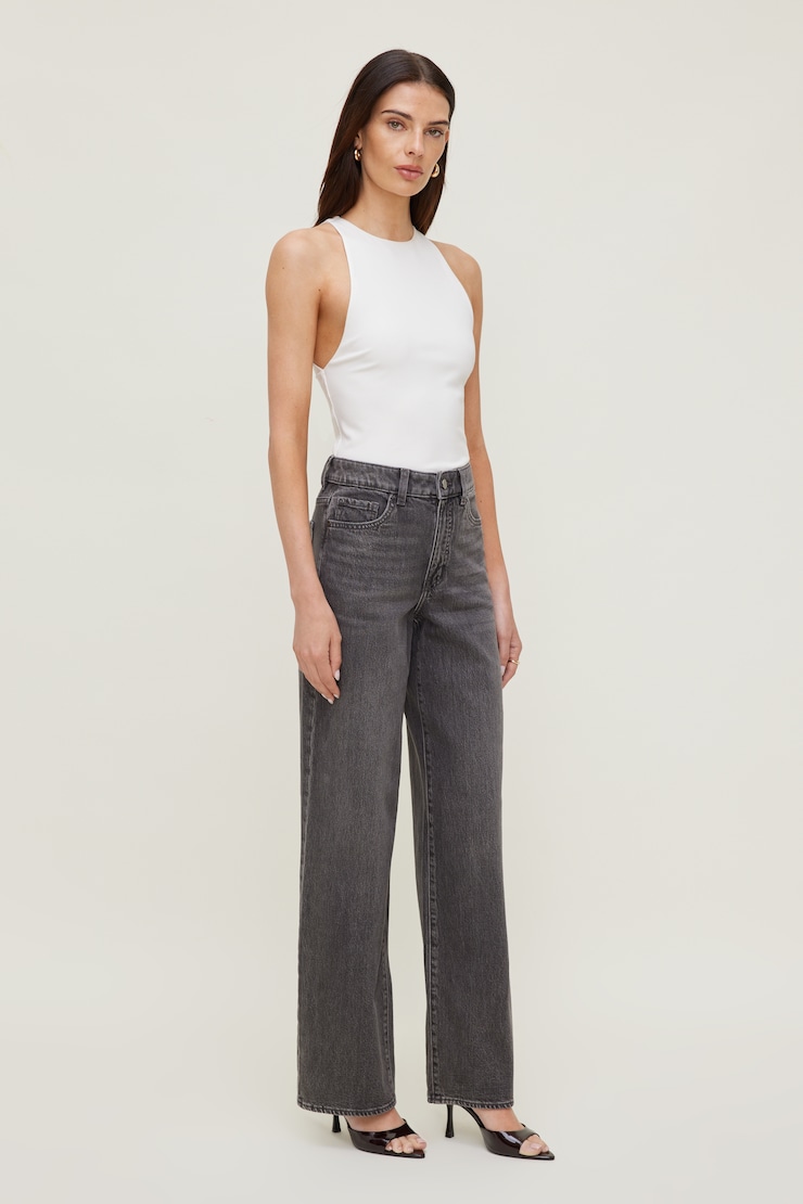 Heidi High Rise Wide Leg Jeans - Black - Women Clothing