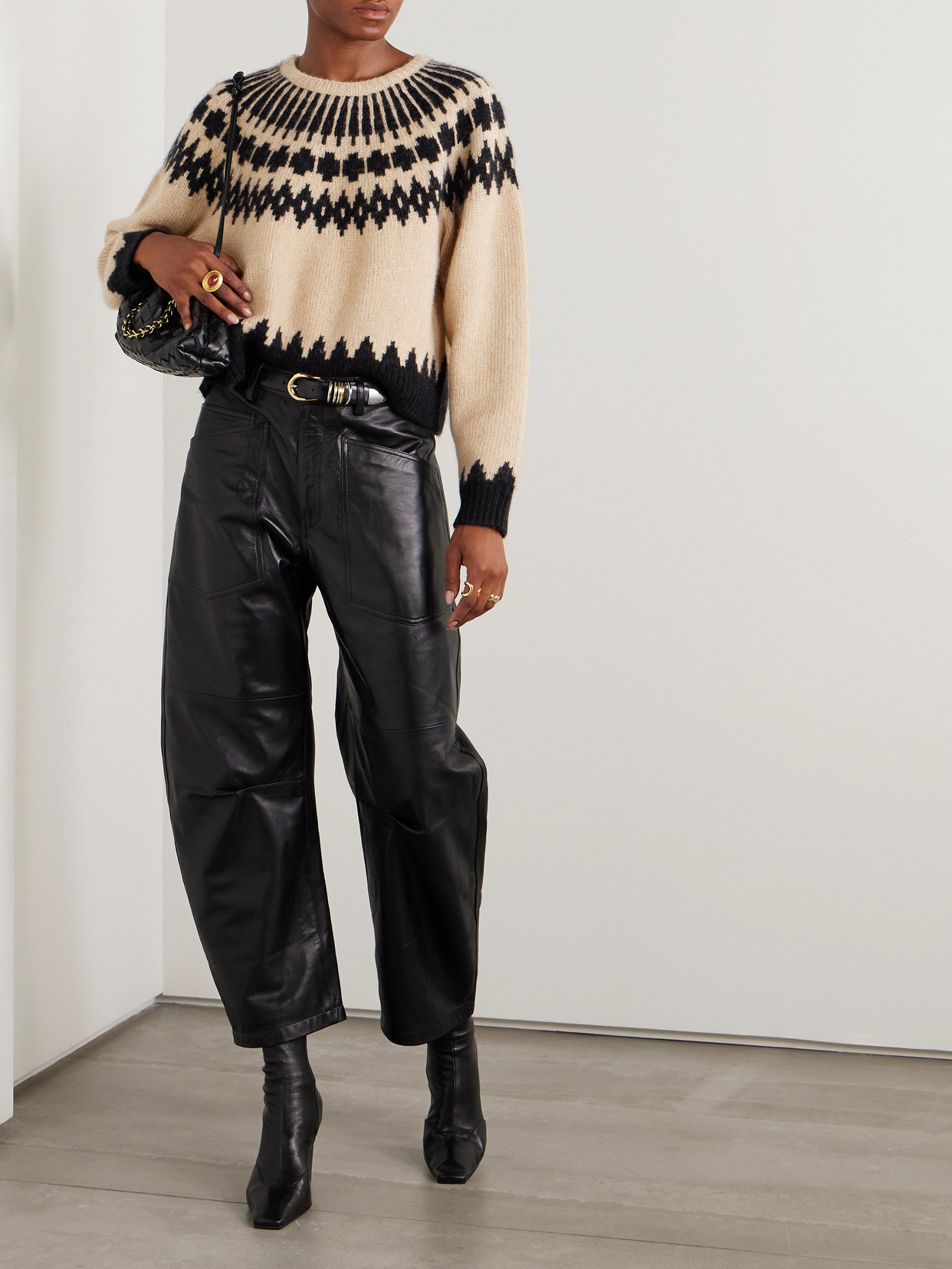 Alena Fair Isle Alpaca-blend Sweater - Brown