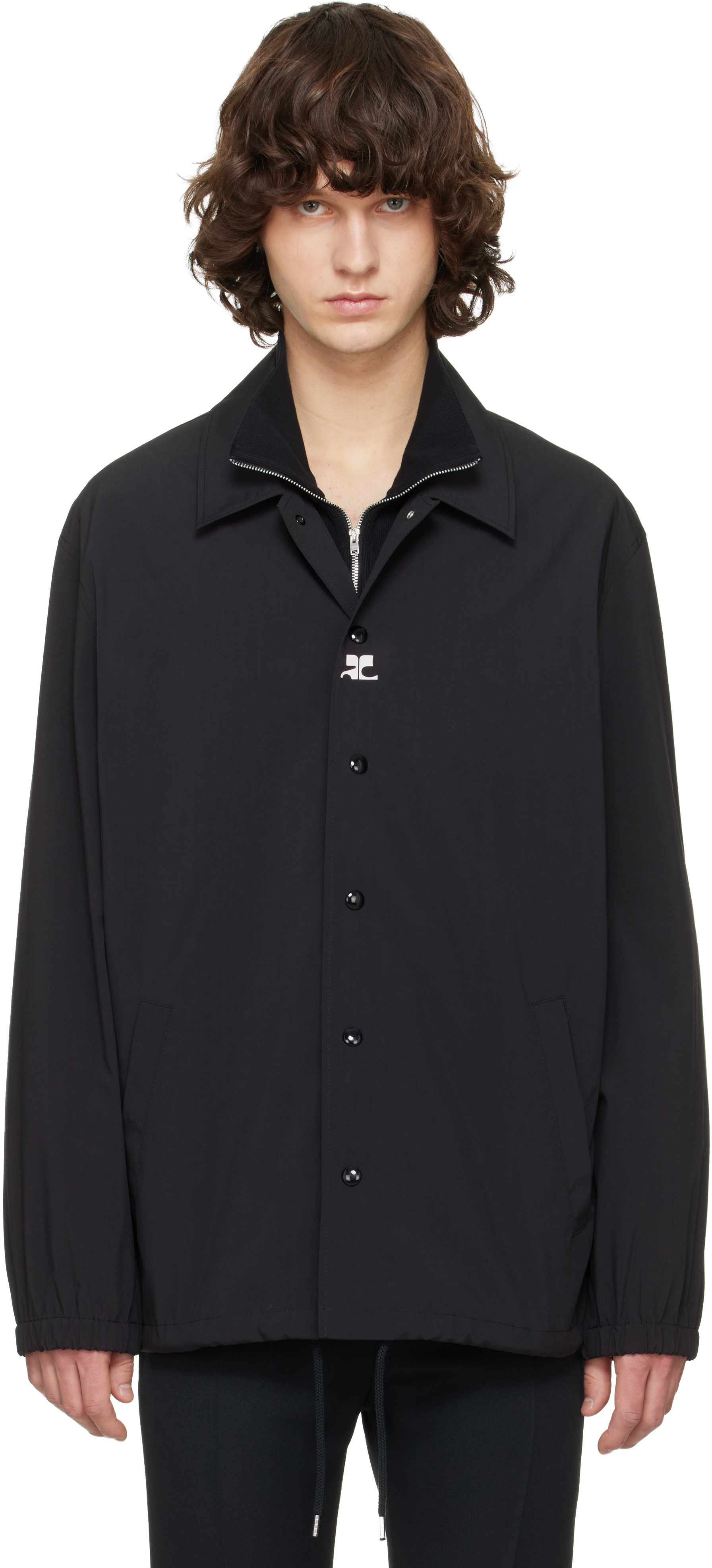 Black Printed Coach Jacket