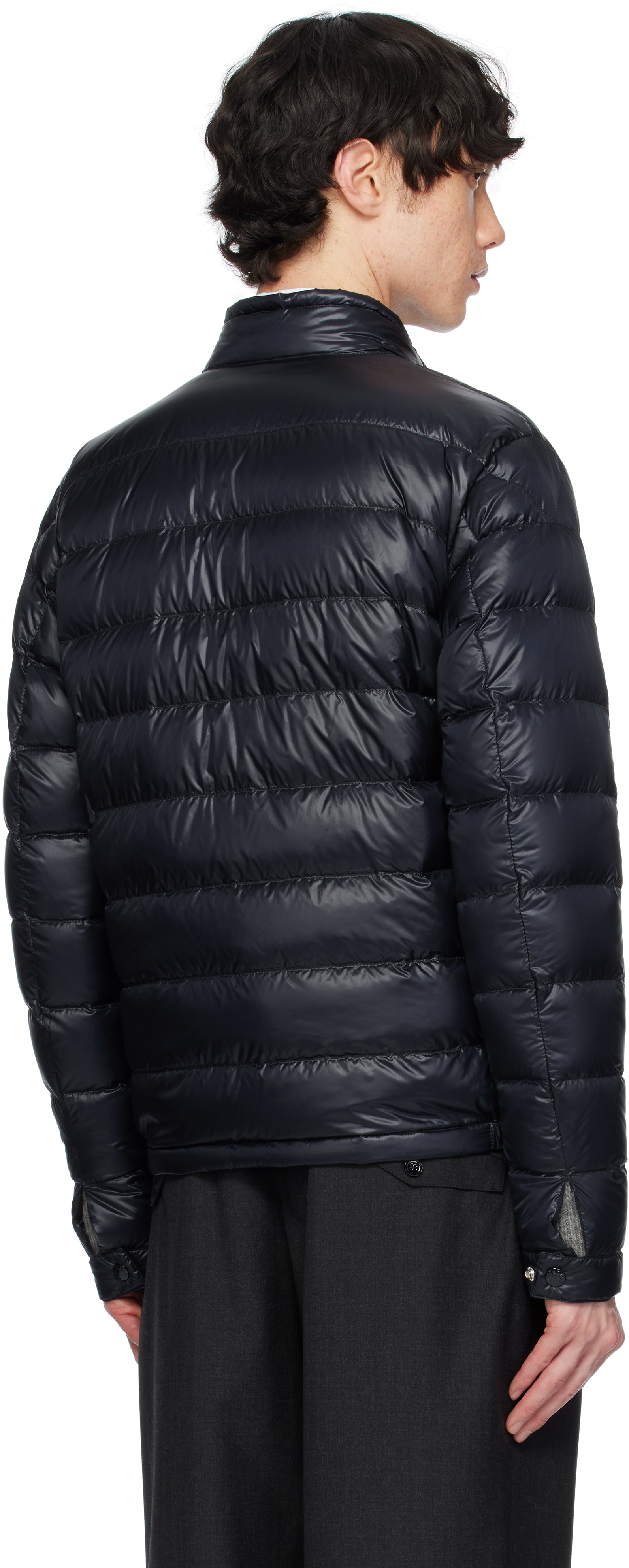 Moncler Navy Acorus Short Down Jacket