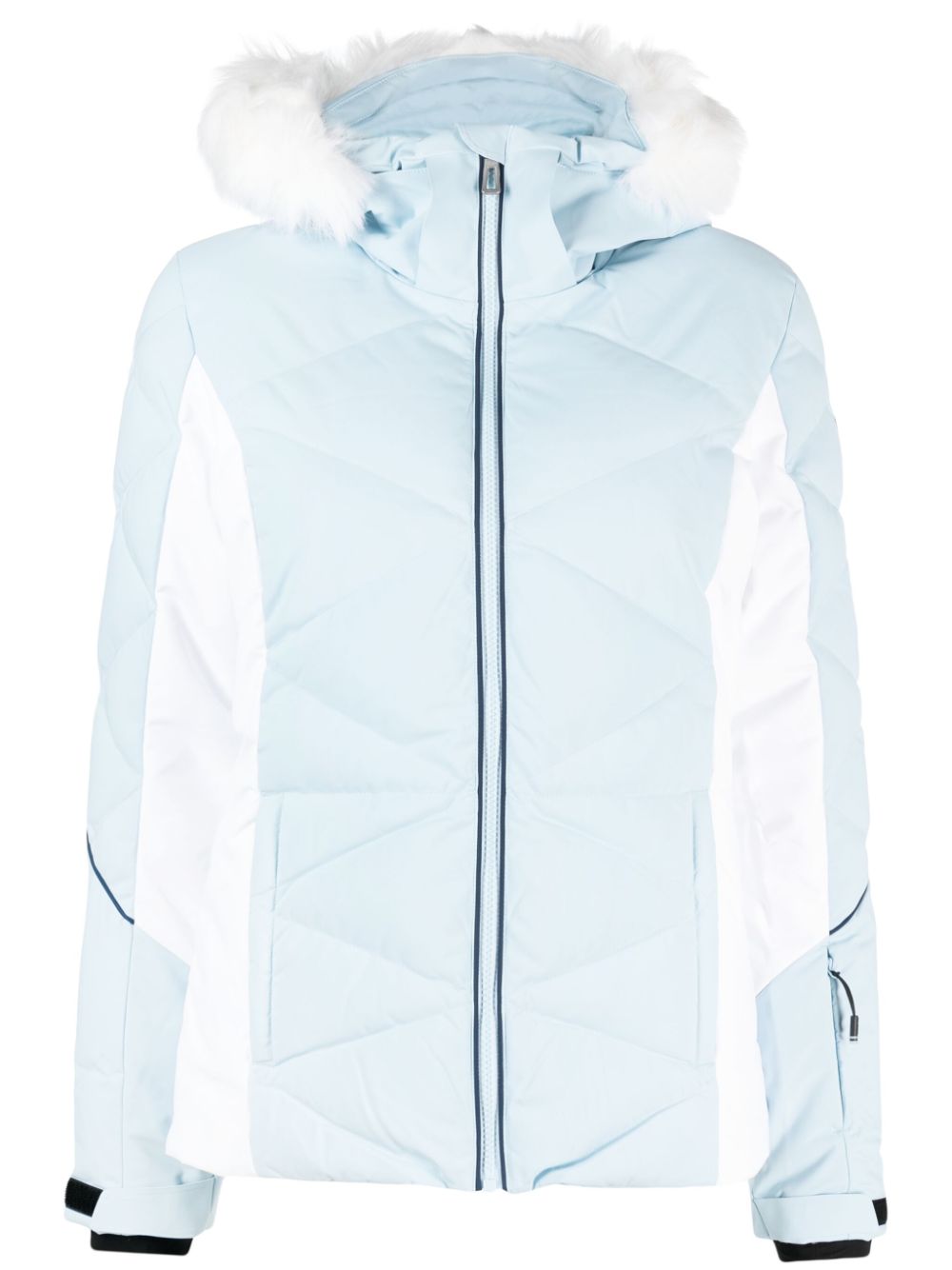 Staci colour-block puffer jacket - Blue