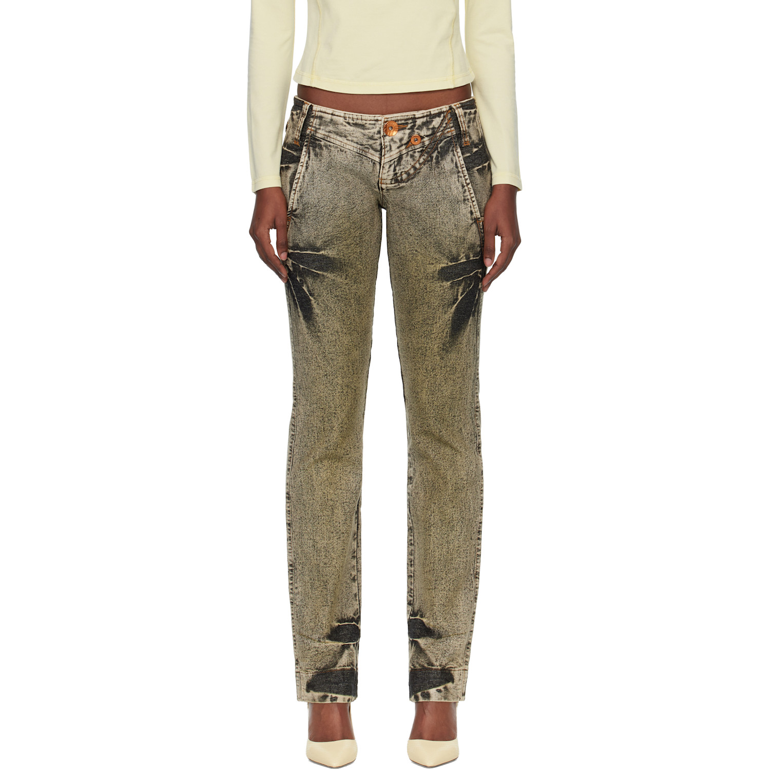 Green KNWLS Edition Tie-Dye Jeans