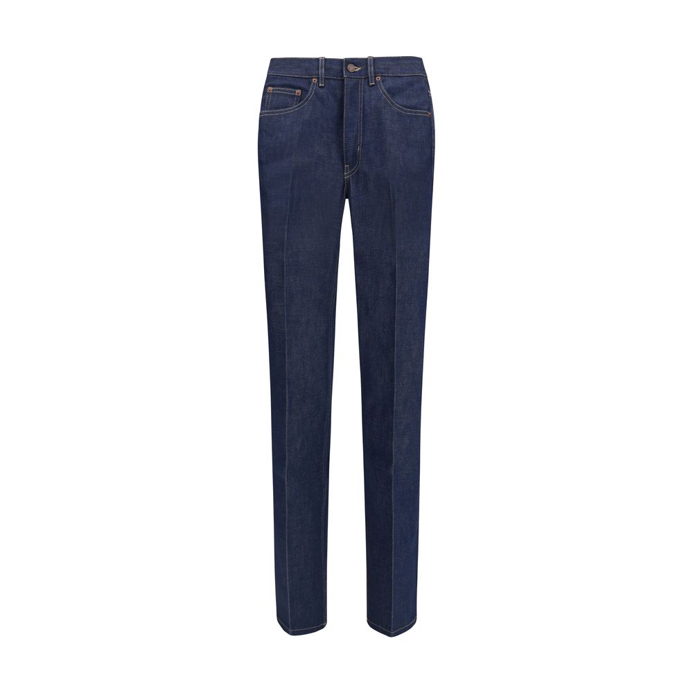 Cotton Slim-Fit Jeans — Blue