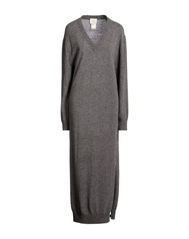 Crème Woman Maxi dress Grey Size M Merino Wool, Cashmere