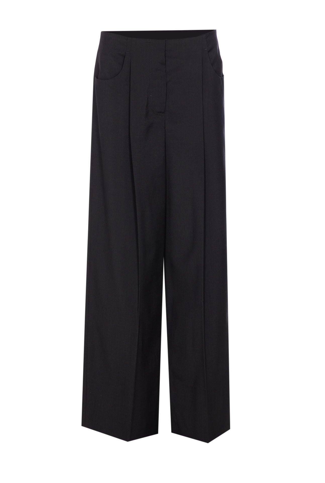 Wool Wide-Leg Trousers