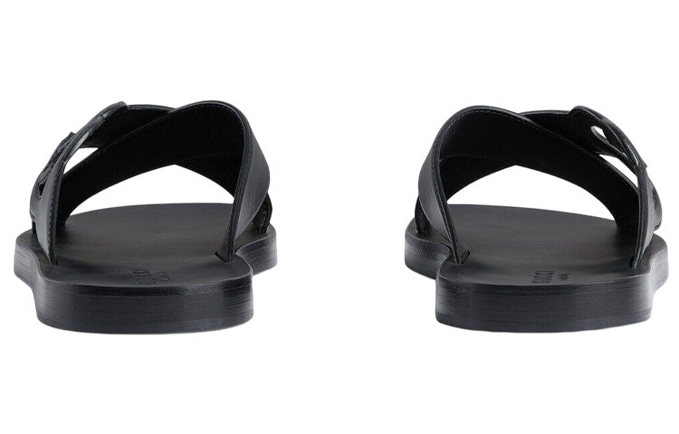 Interlocking G Slide Sandals 'Black'