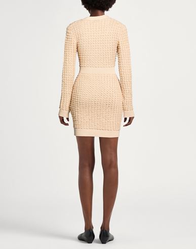 Woman Mini dress Beige Size 4 Polyester, Viscose, Acrylic, Polyamide, Alpaca wool