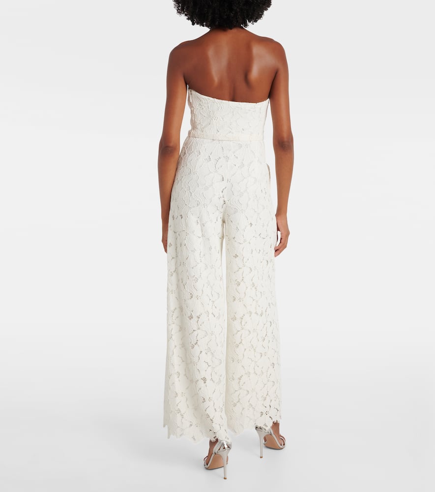 Rebecca strapless lace jumpsuit