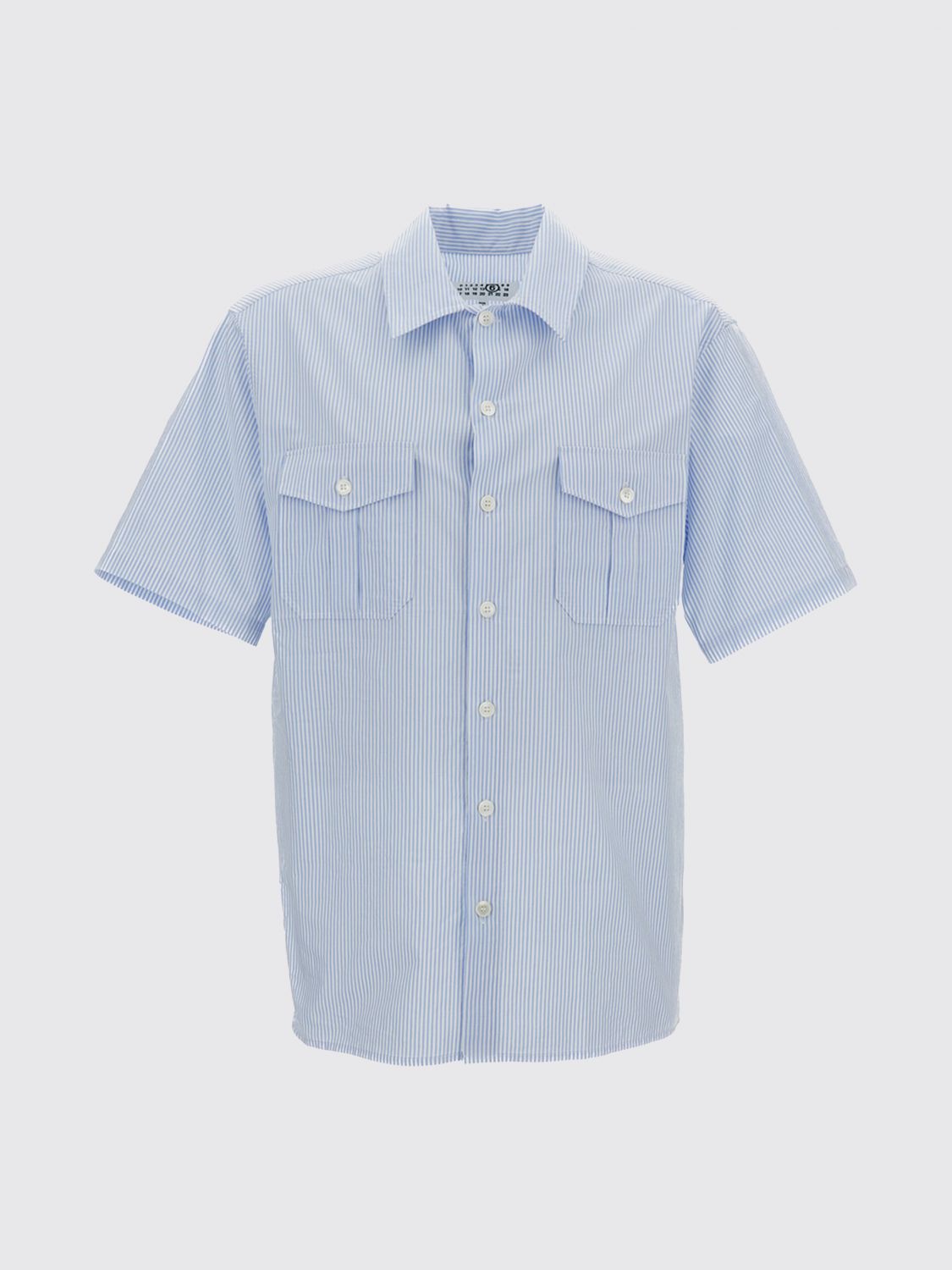 Shirt Men color Gnawed Blue