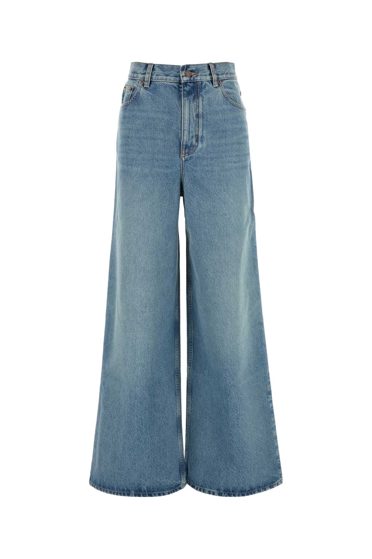 Wide-leg, High-waisted Jeans