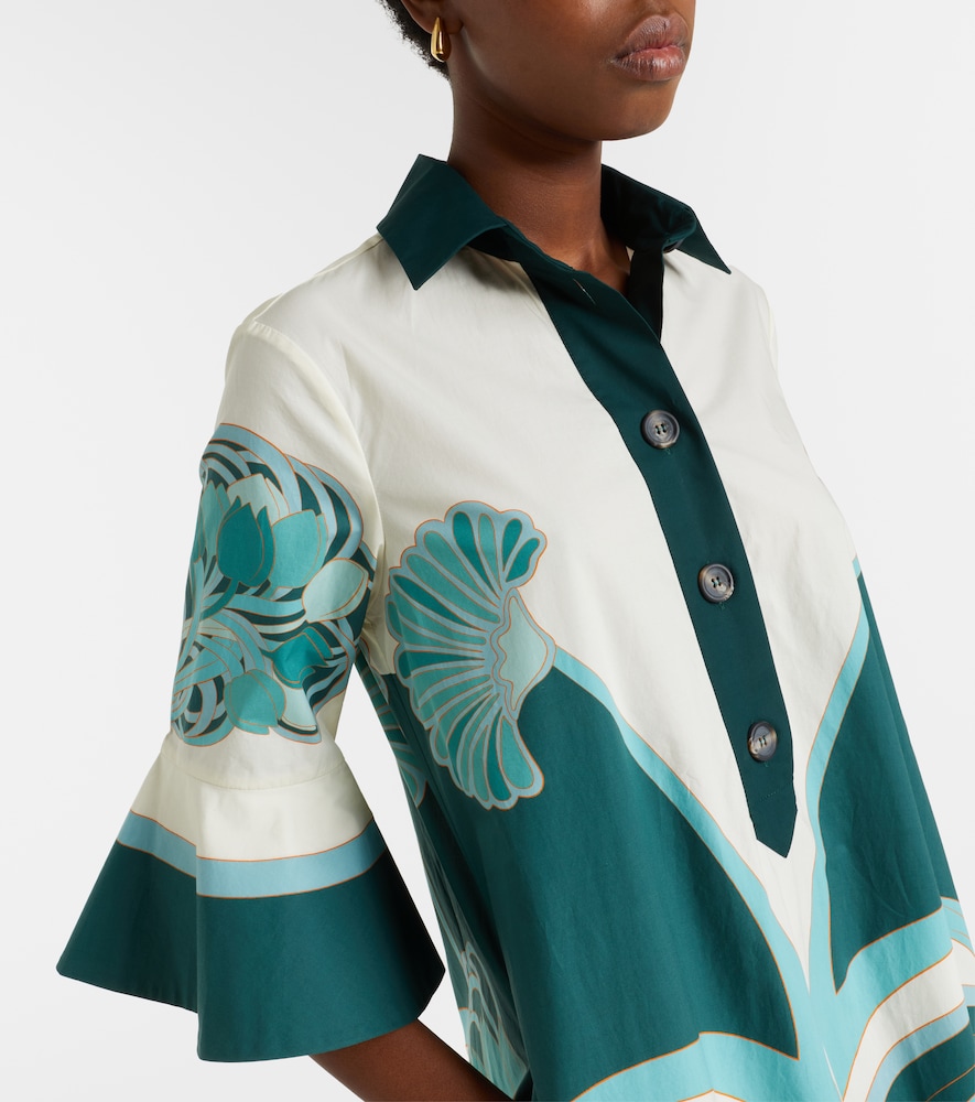 Artemis printed cotton poplin shirt dress