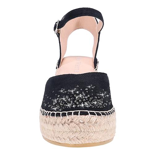 Breeza Suede Espadrille with Crystals