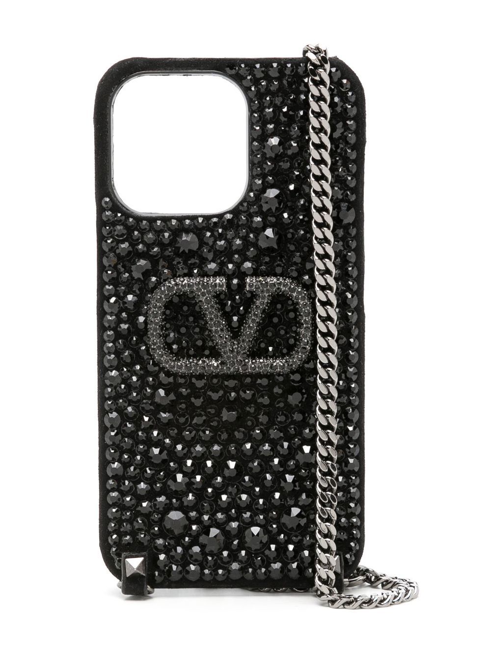 Valentino Garavani signature V-plaque iPhone case - Black