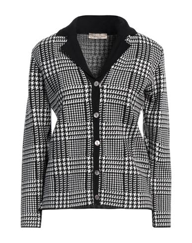 Cashmere Company Woman Cardigan Black Size 12 Wool, Cashmere, Nylon, Elastane