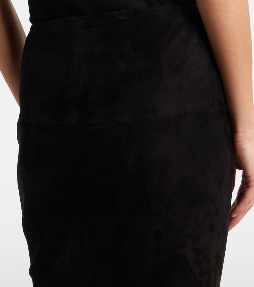 Gin suede midi skirt