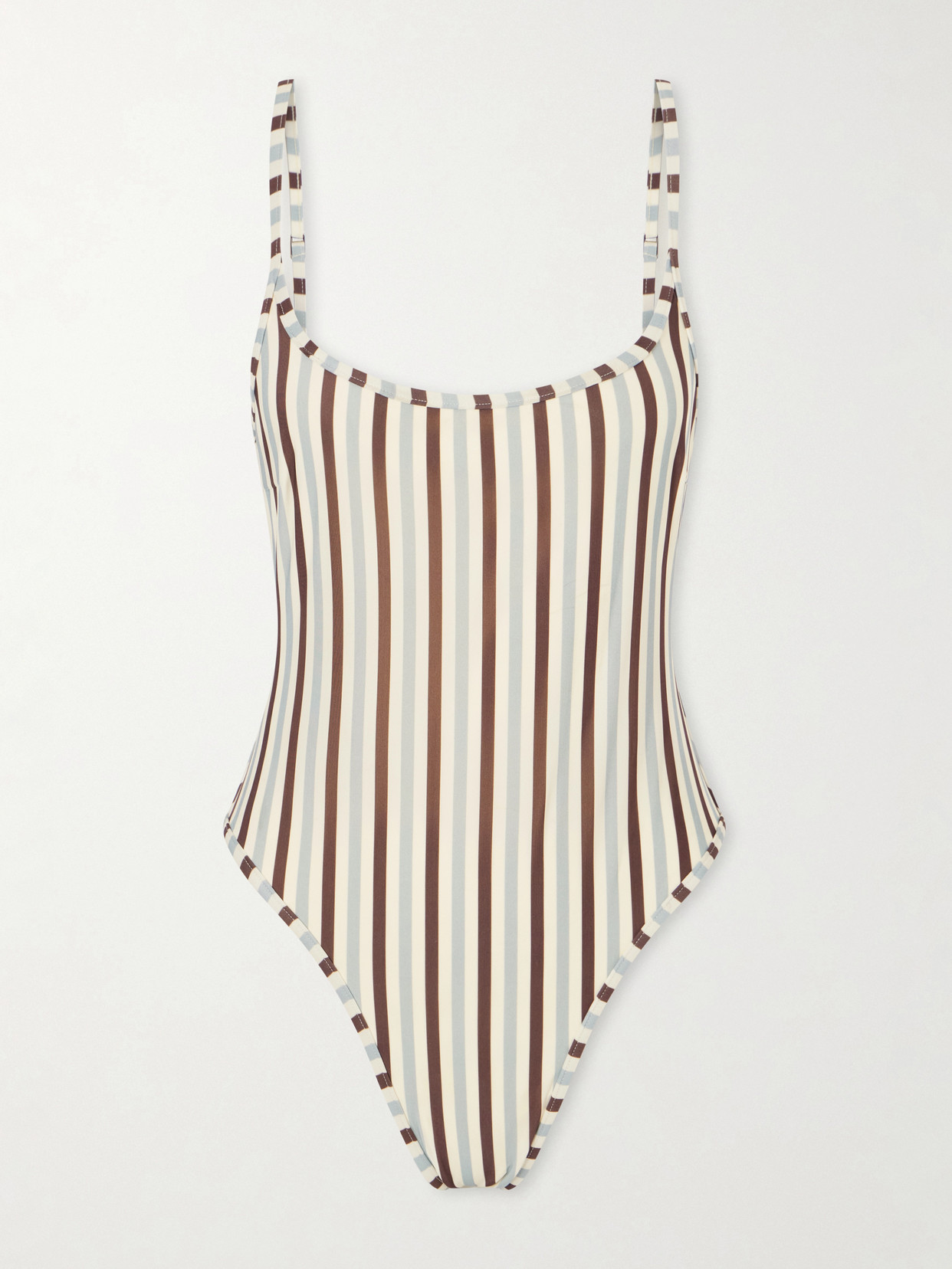 Pipping Thidu Striped Swimsuit - Brown