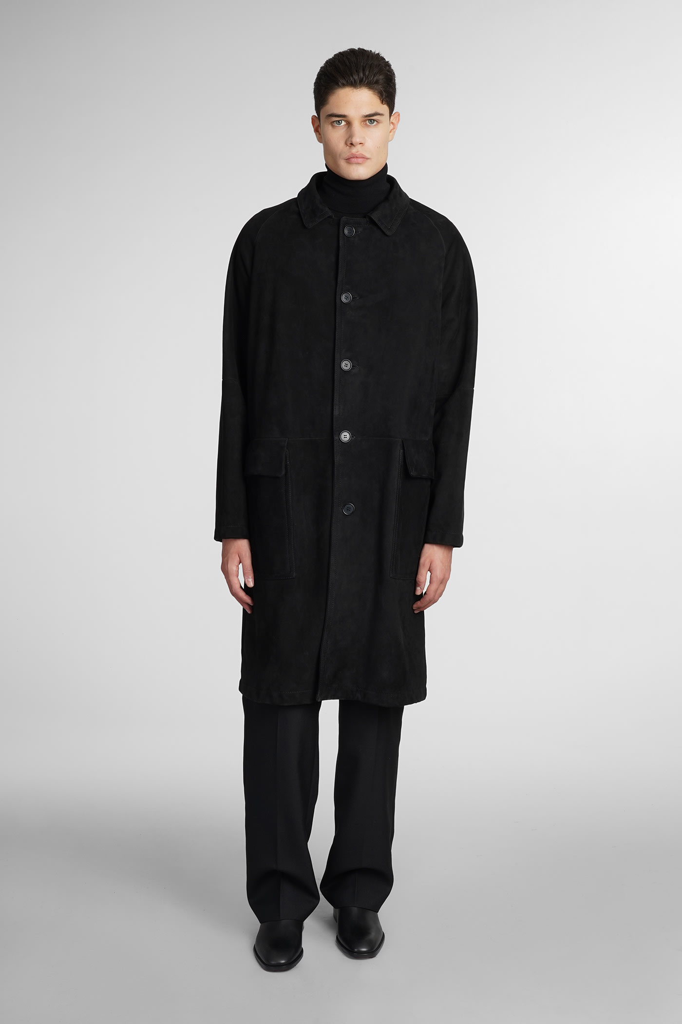 Coat In Black Leather