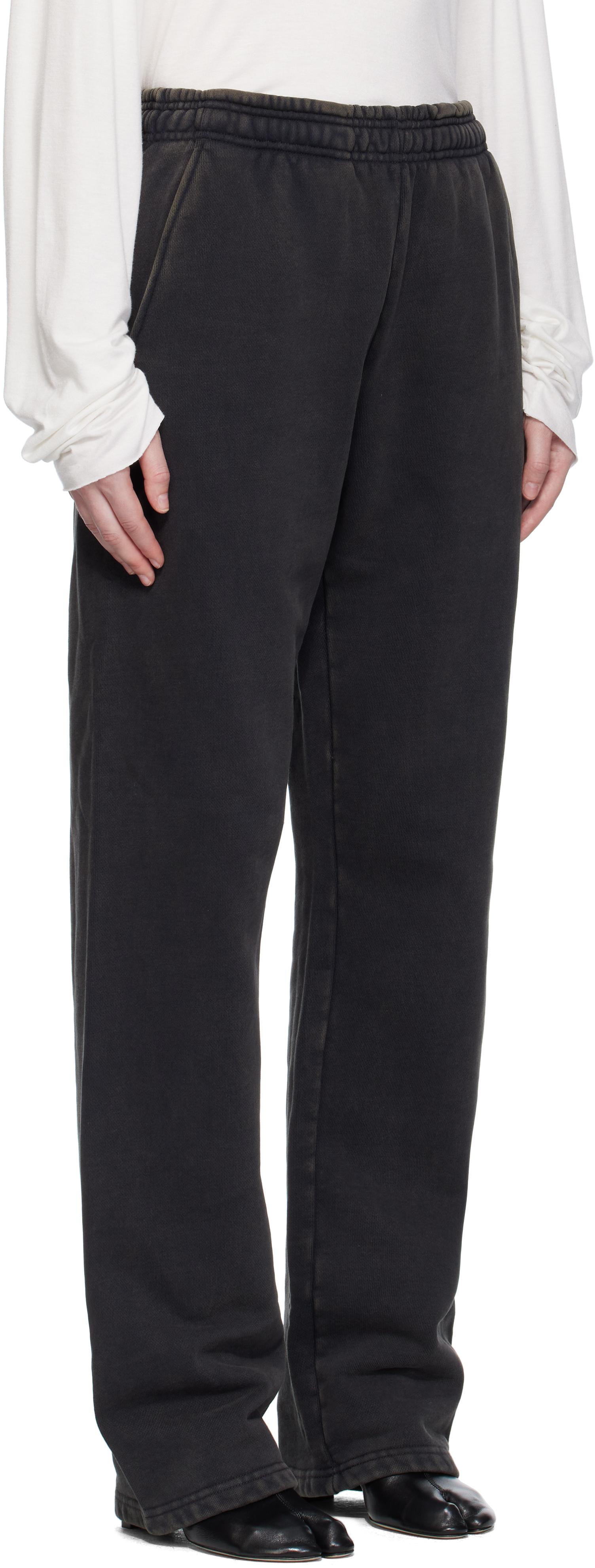 Black Straight-Leg Sweatpants