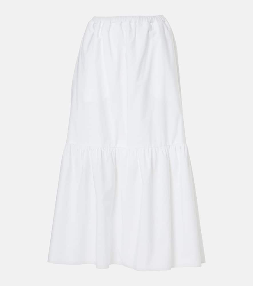 Tiered cotton maxi skirt