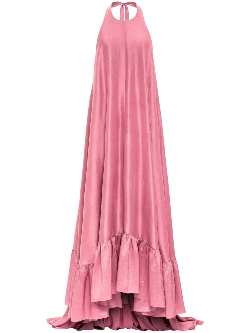 Sadie halterneck silk gown - Pink