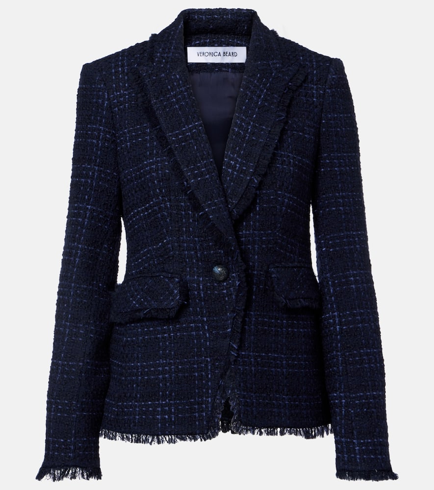 Checked tweed blazer