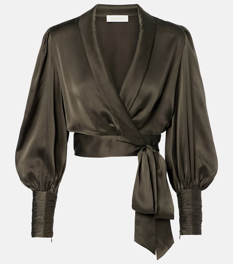 Silk wrap top