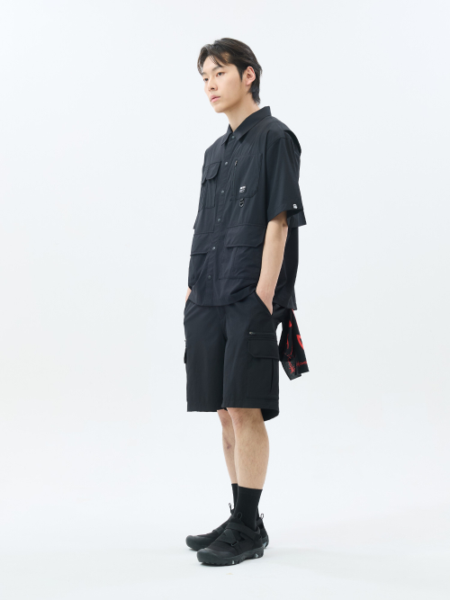 Nylon Utility Cargo Shorts