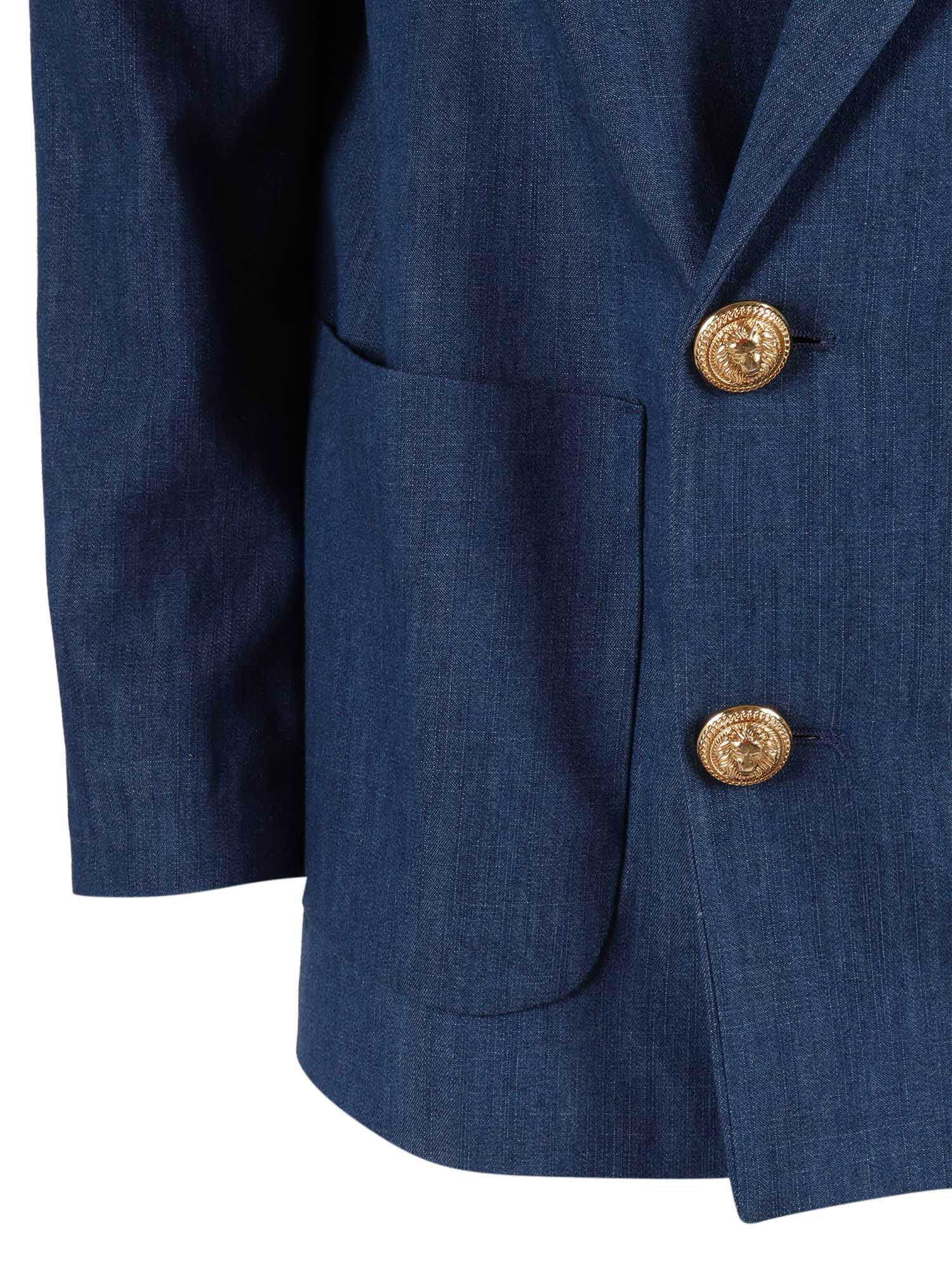 SUIT JACKET Blue Cotton Lyocell Lining Viscose