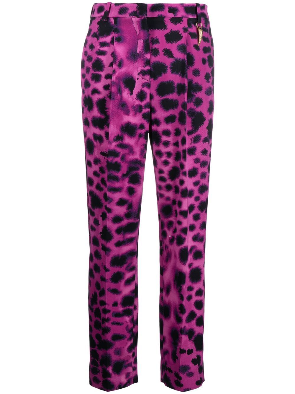 Graphic-print straight trousers - Pink