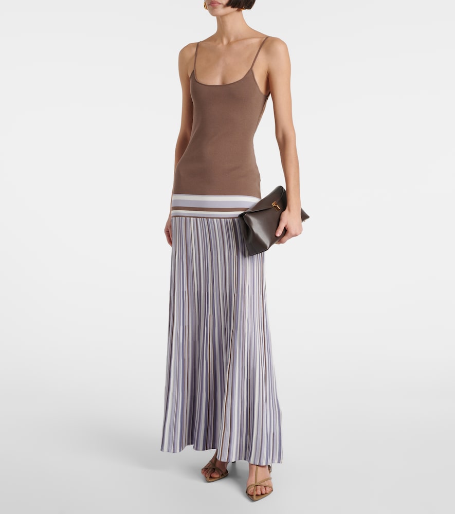 Citara striped cotton-blend maxi dress